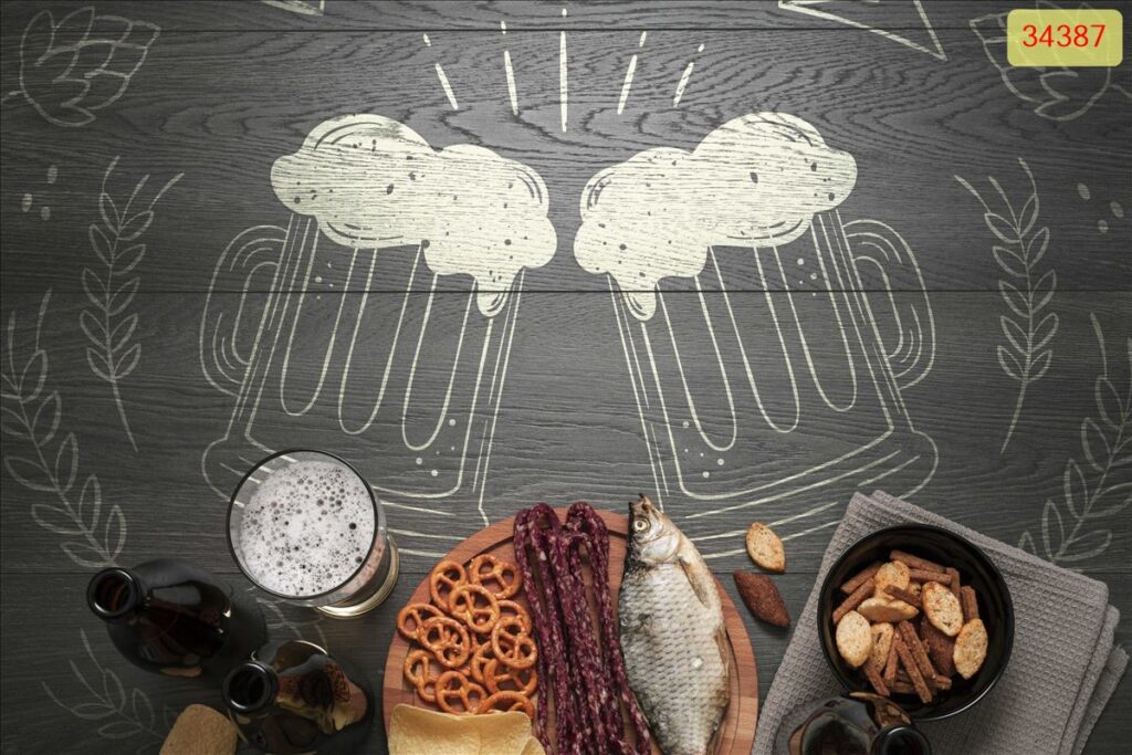 TRANH DÁN TƯỜNG QUÁN BIA mã 07