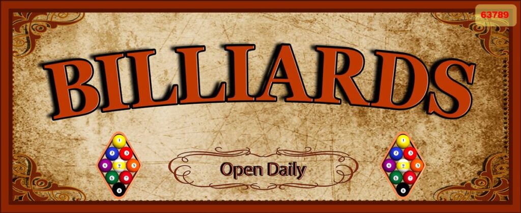 TRANH DÁN TƯỜNG QUÁN BI-A mã 42