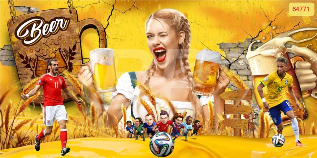 TRANH DÁN TƯỜNG QUÁN BIA mã 21