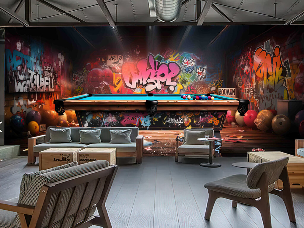 TRANH DÁN TƯỜNG QUÁN BI-A mã 64