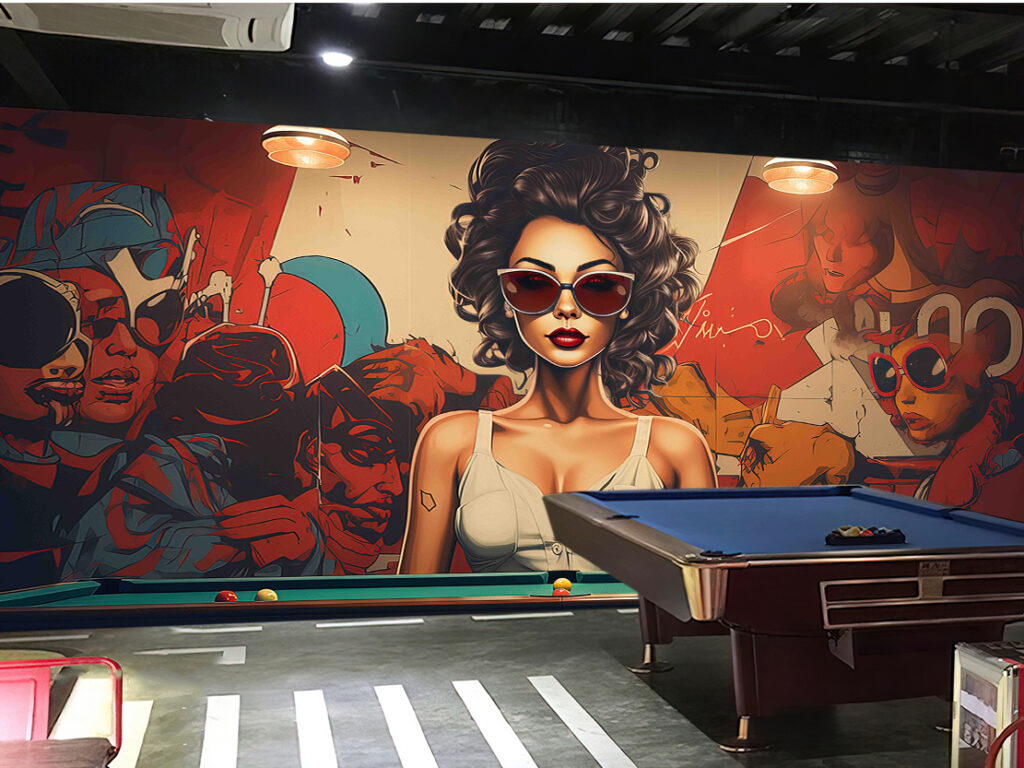 TRANH DÁN TƯỜNG QUÁN BI-A mã 69