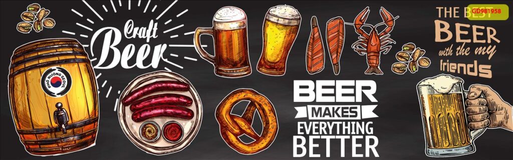 TRANH DÁN TƯỜNG QUÁN BIA mã 28