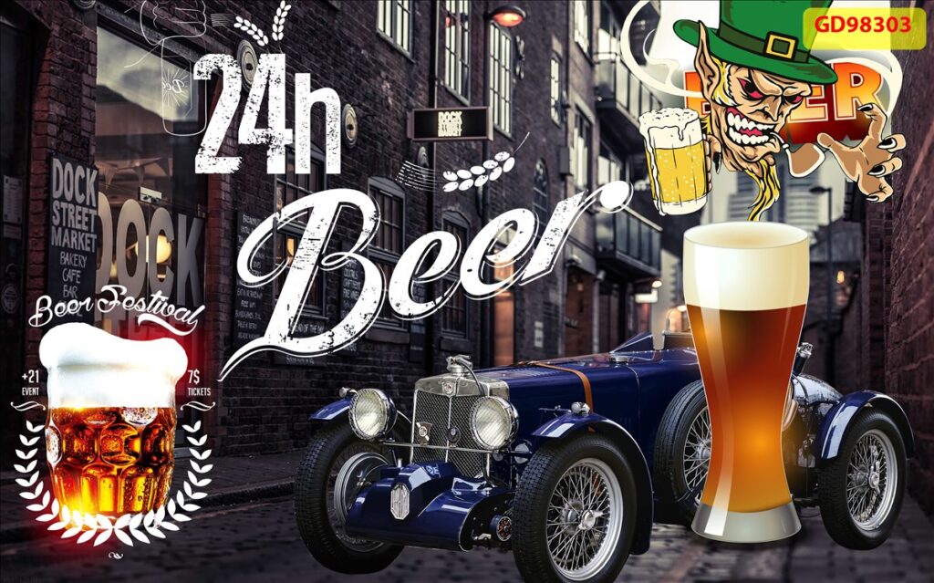 TRANH DÁN TƯỜNG QUÁN BIA mã 22